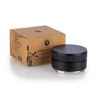 Afbeelding van barista Edition, koffieverdeler, Ø 53 mm basis, H: 3,5 cm, nivelleringsgereedschap voor espresso koffiedik van roestvrij staal, aluminium, accessoires zeefhouder, zwart