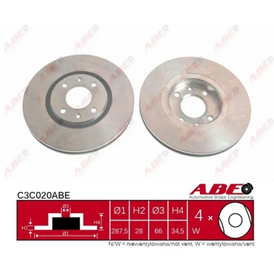 Afbeelding van ABE Remschijven C3C020ABE