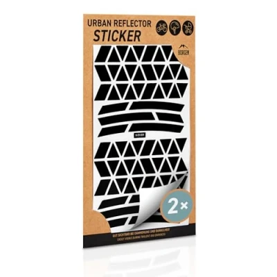 Afbeelding van Borgen reflectorsticker, set van 2 voor fiets, velgen, helm Reflecterende stickerset duisternis, school feflectoren fietsstickers