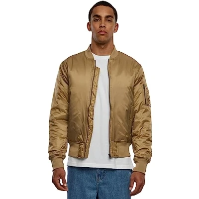 Afbeelding van Urban Classics Basic bomberjack voor heren, verkrijgbaar in vele verschillende kleuren, maten S tot 5XL, beige (3), XL