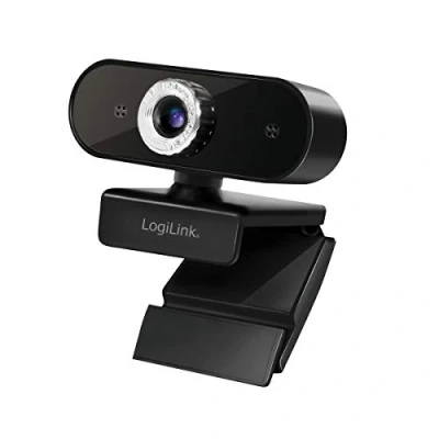 Afbeelding van LogiLink UA0368 HD USB webcam met microfoon voor scherpe videogesprekken familie / vrienden beroep (Skype, Team, Google meet, Facebook, …)