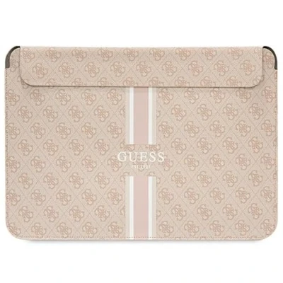 Afbeelding van Guess 4G Printed Stripe Sleeve voor o.a. Apple MacBook (13&quot;/14&quot;) Roze
