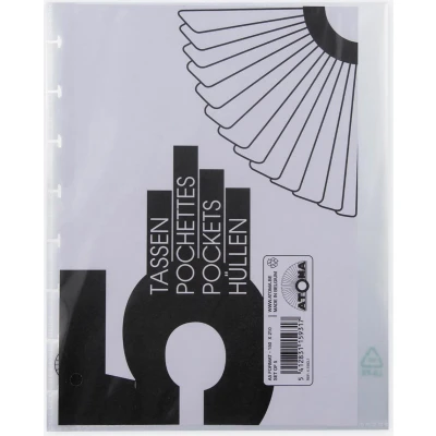 Afbeelding van Atoma showtassen, transparant, voor A5+ schriften, set van 5 stuks 10
