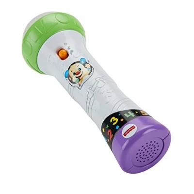 Afbeelding van Fisher Price FBP32 Leerplezier microfoon educatief speelgoed voor letters, cijfers, kleuren en zinnen met opnamefunctie, vanaf 18 maanden Duitstalig
