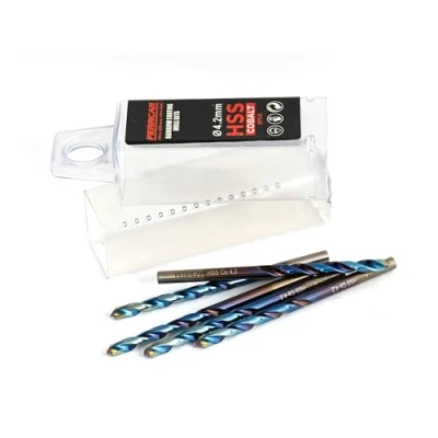 Afbeelding van Ferrcan HSS DIN338 M35 5% kobalt regenboogafwerking boor voor boormachines in roestvrij staal, ijzer en andere metalen, 5 stuks per maateenheid (3 mm)