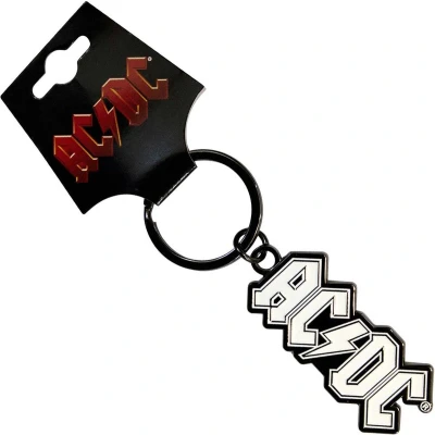 Afbeelding van AC/DC Logo Mono Sleutelhanger Zilverkleurig/Wit