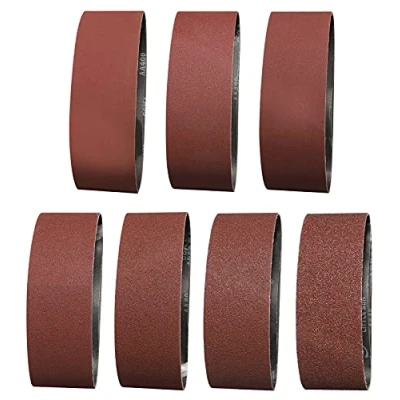 Afbeelding van Sruhrak Schuurbanden 75 X 610mm 2 Korrel 40/60/80/120/180/240/400 Schuurband voor het Slijpen Polijsten en Ontroesten, Geschikt Bandschuurmachine 610X75 (14 Stuks)