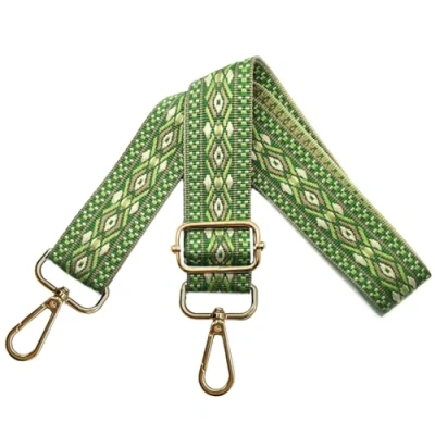 Afbeelding van Verstelbare schouderriem voor dames, draagriem, tassenriem om te wisselen, tasriem breed 3,8 cm met gouden karabijnhaak, schoudertas, handtassen, groen, N47