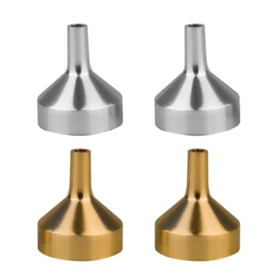 Afbeelding van Set van 4 trechters aluminium, mini trechter, dispensergereedschap, multifunctionele draagbare trechter