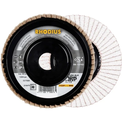 Afbeelding van Rhodius 211314 LGA ALU PACK Fächerschleifscheibe Durchmesser 125mm Bohrungs Ø 22.23mm 5St.