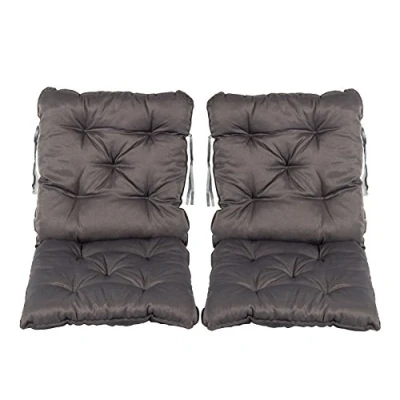 Afbeelding van Meerweh Set van 2 rugkussens stoel ca. 50 x 98 8 cm bekleding zitkussen grijs, 10