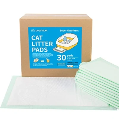 Afbeelding van petphabet Cat Litter Box Pads kitten training kattenbak 16,9 &quot;x 11,5&quot; 30 Count