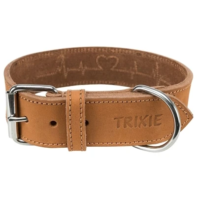 Afbeelding van Trixie Halsband Hond Rustic Vetleer Heartbeat Bruin 38 47X4 CM (402867)