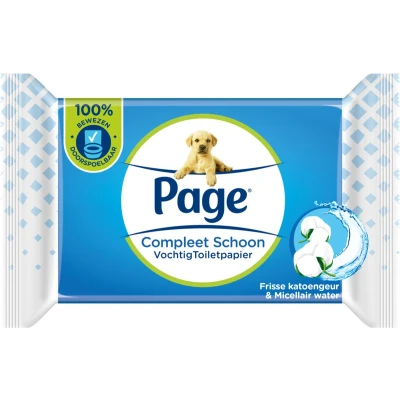 Afbeelding van Page Compleet Schoon Vochtig Toiletpapier 38ST