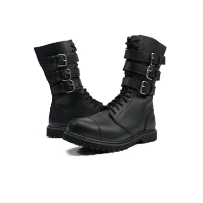 Afbeelding van Brandit Accessoires 3 Buckle Phantom Cowboy/Bikerlaarzen, Dames, Maat: 46, Black Soft synthetic