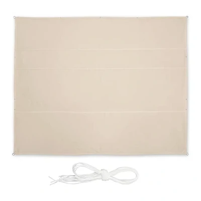 Afbeelding van Relaxdays schaduwdoek rechthoek, 5 x 7 m, waterafstotend, uv bestendig, met touwen, terras, balkon, beige