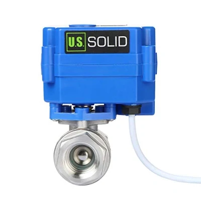Afbeelding van U.S. Solid 1/2&quot; motorkogelkraan roestvrij staal elektrische zoneventiel DN15, 9 24V AC/DC, 3 draden