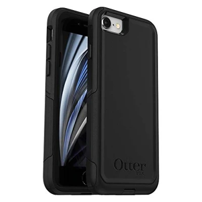 Afbeelding van OtterBox iPhone SE 3e/2e generatie, 8/7 (niet detailhandel/verzonden in polybag) Commuter Series Case Non retail/Wordt geleverd Polybag ZWART, slank en stevig, zakvriendelijk, met