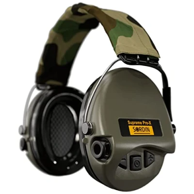 Afbeelding van Sordin Pro X Capsule gehoorbeschermers 75302 G S EN 352 Gelkussen, Camo tape &amp; groene capsules