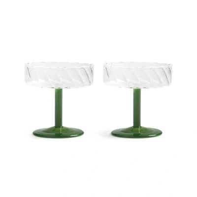 Afbeelding van &amp;Klevering Coupe twirl donkergroen set van 2