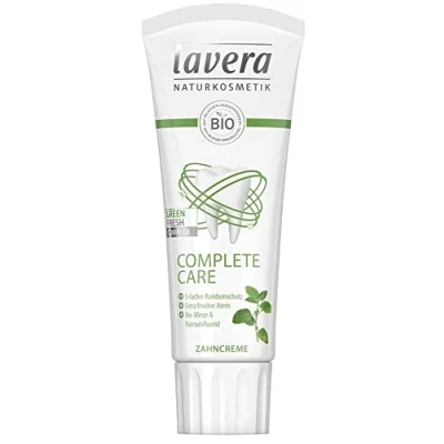 Afbeelding van Lavera Tandpasta Complete Care Bio Mint &amp; Natriumfluoride voordeelverpakking van 3 (3 x 75 ml)
