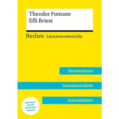 Afbeelding van Theodor Fontane: Effi Briest (Lehrerband) Mit Downloadpaket (Unterrichtsmaterialien): Reclam Literaturunterricht: Sachanalysen, Stundenverläufe, Arbeitsblätter: 15827