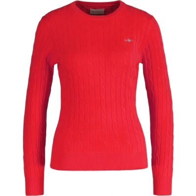 Afbeelding van GANT Gebreide trui STRETCH COTTON CABLE C NECK