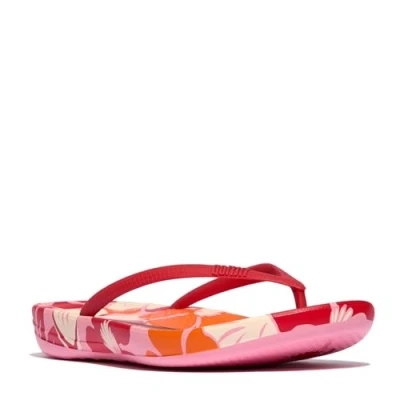 Afbeelding van Fitflop Dames iQUSHION FLOWERZ Ergonomische FLIP Flops, Redberry, 5 UK, 38 EU