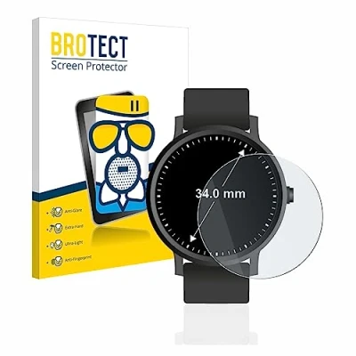 Afbeelding van BROTECT Antireflecterende Glas Screen Protector Mat voor Horloges (Rond, ø: 34 mm) Schermbeschermer [Beschermglas Folie niet Gehard Glas]