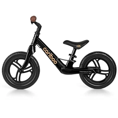 Afbeelding van cariboo Magnesium Pro loopfiets, vanaf 2 jaar voor jongens en meisjes, magnesiumframe, ultralicht, 2,5 kg, wielen van 12 inch, tot 30 zadel in hoogte verstelbaar, snelle montage