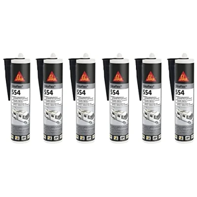 Afbeelding van Sika flex 554 caravan zwart 300ml STP lijm industrie