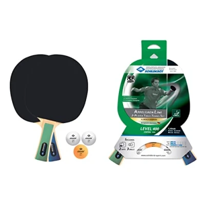 Afbeelding van Donic Schildkröt Level 400, Tafeltennisset, Voor spelers in scholen, speelzalen en recreatiecentra, Zwart, Groen, Hout, Volwassene &amp; kind, Elk geslacht, 2 stuk(s)