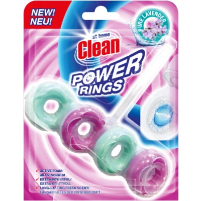 Afbeelding van 6x At Home Toiletblok Power Rings Pure Lavender 40 gr