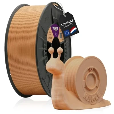 Afbeelding van WINKLE PLA HD filament, beige, 3D printerfilament, 1,75 mm, 1 kg, compatibel met alle printers, maatnauwkeurigheid, spoel kg