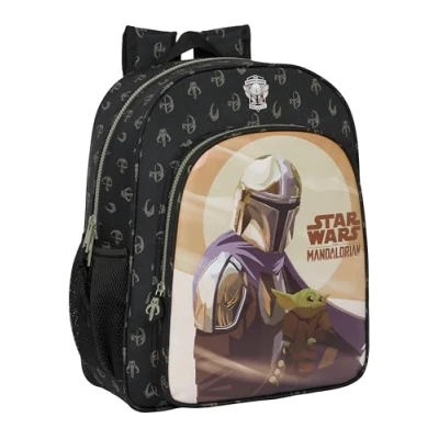 Afbeelding van Schoolrugzak the Mandalorian This is way Zwart 32 X 38 12 cm