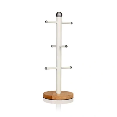 Afbeelding van Swan SWKA17510WHTN Nordic Scandi mok boom met antislip bamboe basis, katoen wit, staal, eenheidsmaat