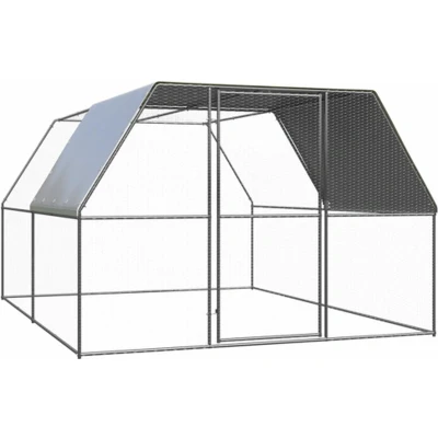 Afbeelding van vidaXL Kippenhok 3x4x2 m gegalvaniseerd staal