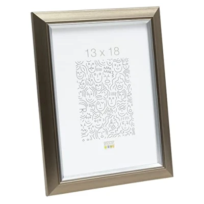 Afbeelding van Deknudt Frames fotolijst S42JD1 zilverkleur met biesje 13x18 cm