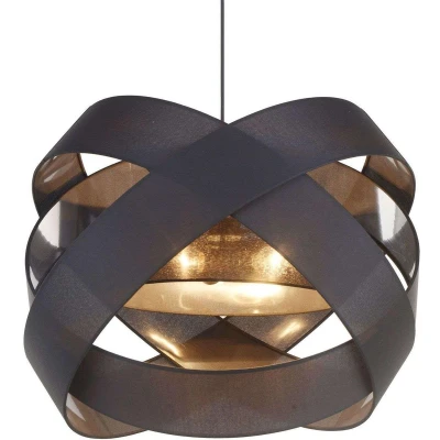 Afbeelding van Lindby Hanglamp 3 lichts stof, metaal H: 47.6 cm E27 zwart