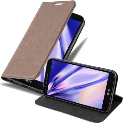 Afbeelding van Cadorabo Hoesje geschikt voor LG STYLUS 3 in KOFFIE BRUIN Beschermhoes met magnetische sluiting, standfunctie en kaartvakje Book Case Cover Etui