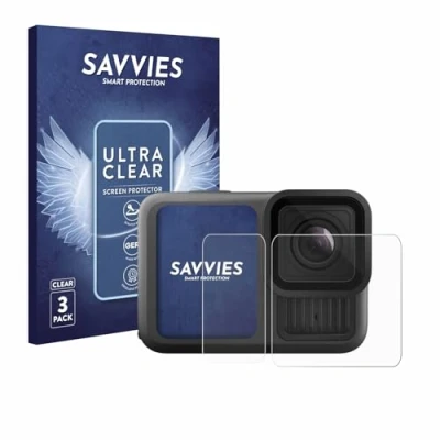 Afbeelding van Savvies Screenprotector voor GoPro Hero 13 Black Ultra Wide Edition Folie Beschermfolie transparant (6 Stuks)