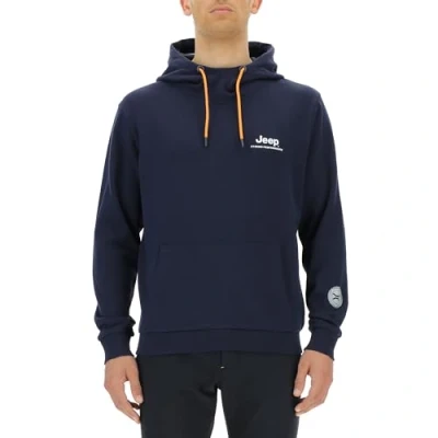 Afbeelding van JEEP O102929 A928 XP Heren Sweatshirt met Capuchon en Heupzak Groot RetroPrint Symbool Xtreme Performance JX23A Night Blue M
