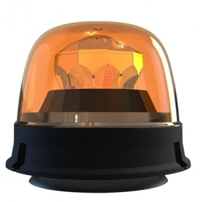 Afbeelding van ORANJE dak zwaailicht 12V/24V 10 LED R65 / R10 magnetische bevestiging