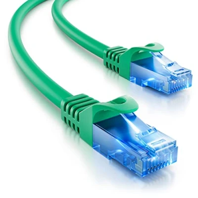 Afbeelding van deleyCON 2m CAT.6 Ethernet Gigabit LAN Netwerkkabel RJ45 CAT6 Kabel Patchkabel Compatibel met CAT.5 CAT.5e CAT.6a Cat.7 Groen