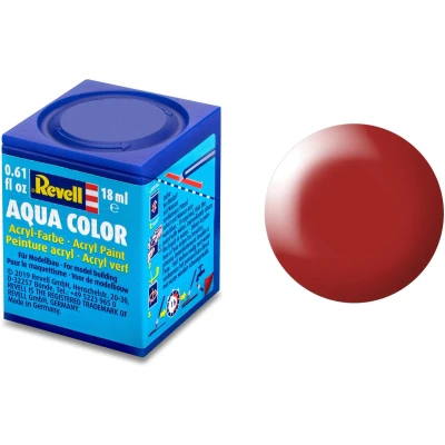 Afbeelding van Vuurrood Zijdemat Aqua Color 18 Ml Revell Modelbouwverf Op Waterbasis