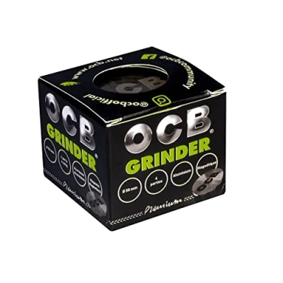 Afbeelding van OCB 18888 Grinder kruidenmolen met diamantgeslepen chroom brushed 50mm 4 delig, aluminium