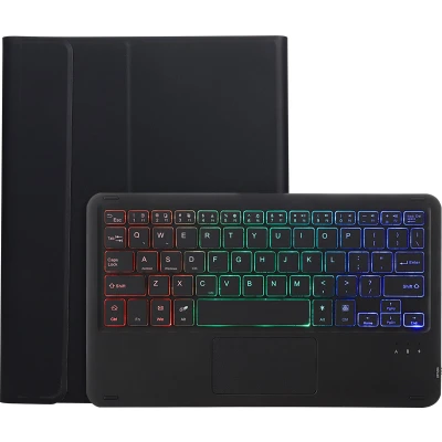 Afbeelding van Case2go Bluetooth Toetsenbord hoes geschikt voor Apple iPad 10 10.9 Inch (2022) QWERTY met verlichting Touchpad Zwart