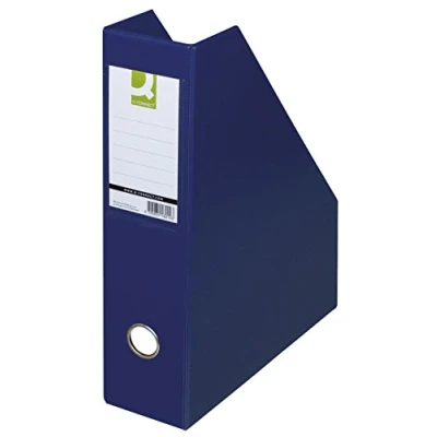 Afbeelding van Q CONNECT KF16213 tijdschriftencassette A4 76mm donkerblauw