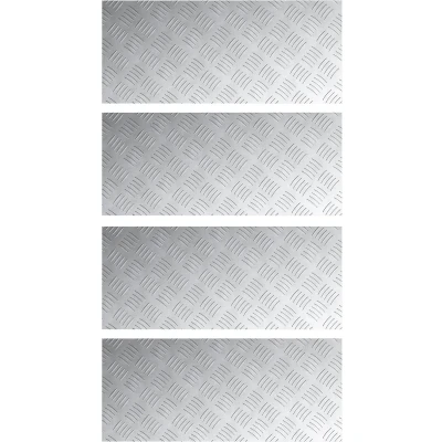 Afbeelding van vidaXL Zilver Metaal 70 x 30 0.2 cm Trap Treads Rechthoekig
