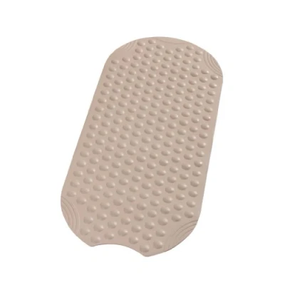 Afbeelding van RIDDER badmat, badmat ca. 38 x 89 cm, Tecno, beige, allergievriendelijk, Made in Germany, duurzaam, recyclebaar, wasbaar, PVC vrij, massage effect